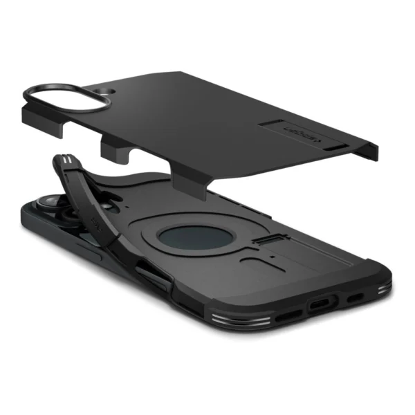 Spigen Tough Armor MagSafe Case with Stand for iPhone 16 Plus - Blackeng