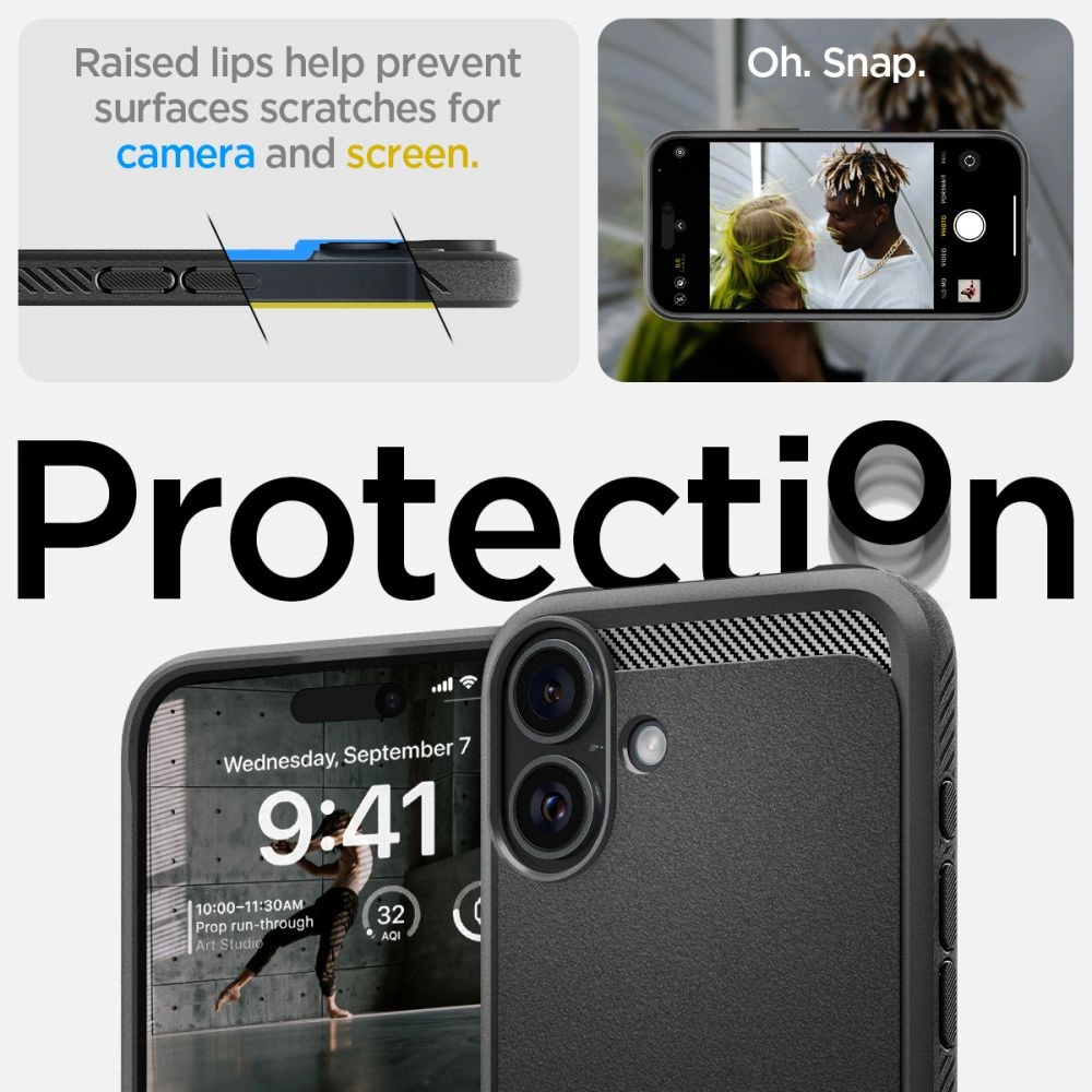 Spigen Rugged Armor MagSafe Case for iPhone 16 Plus - Blackeng
