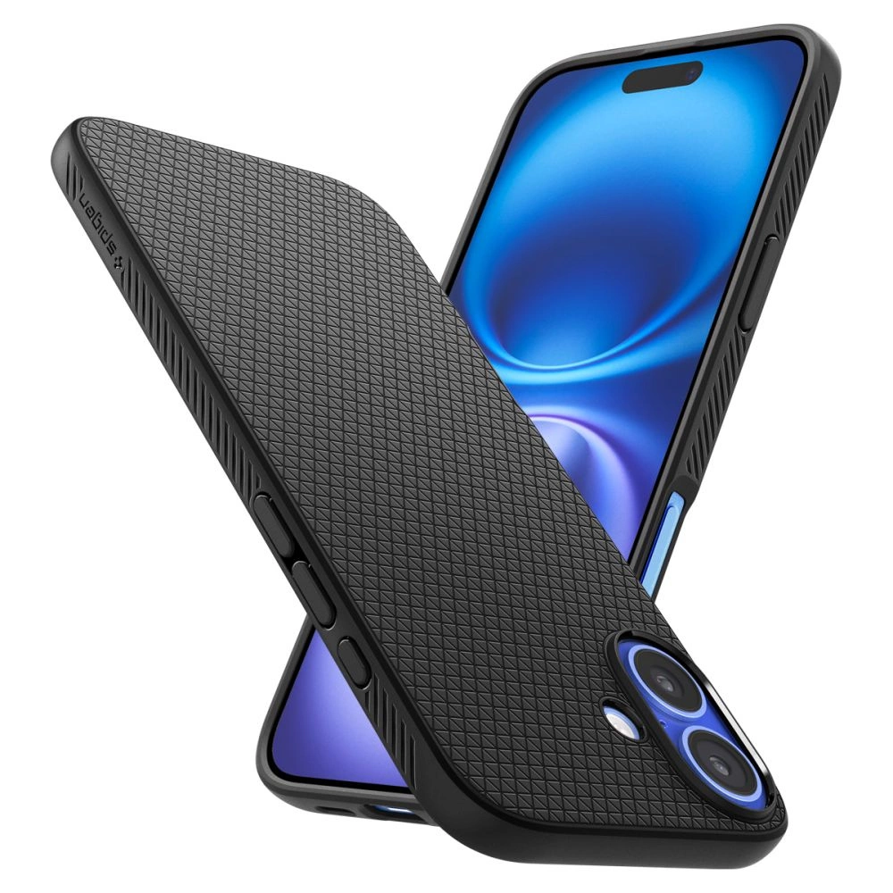 Spigen Liquid Air Case for iPhone 16 Plus - Blackeng