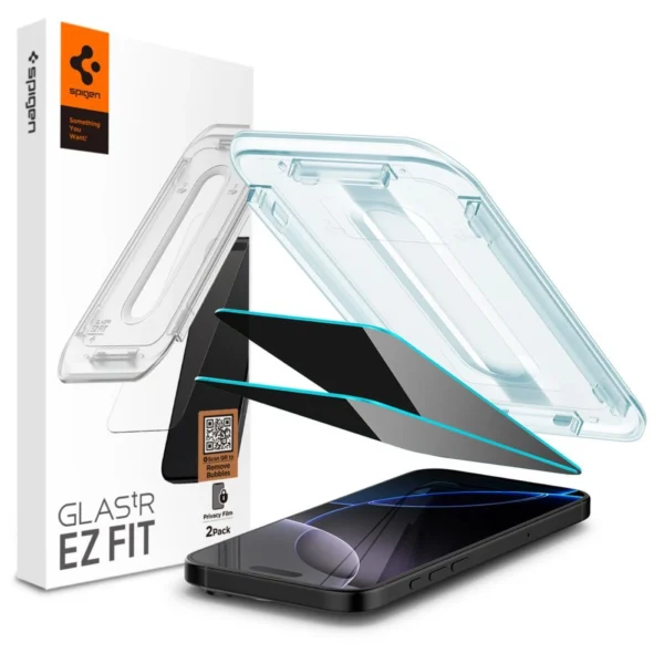 Spigen Glas.tR EZ Fit Privacy Tempered Glass for iPhone 16 Pro Max - 2 pcs.eng