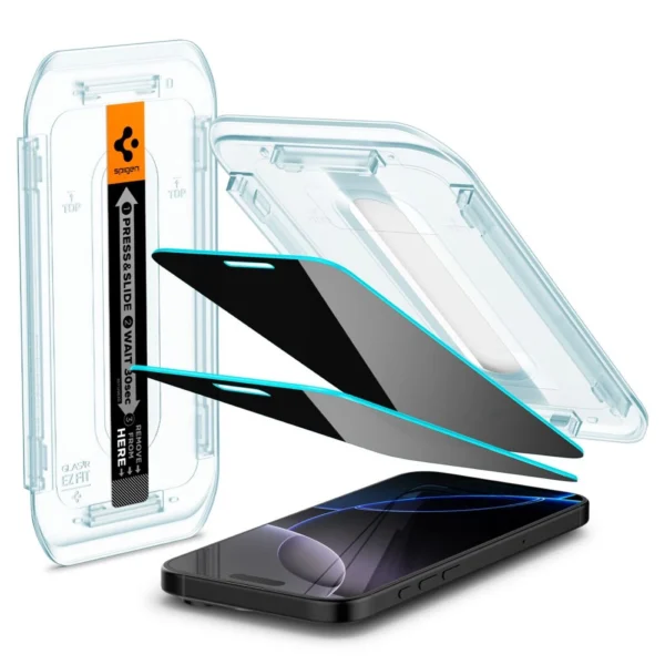Spigen Glas.tR EZ Fit Privacy Tempered Glass for iPhone 16 Pro Max - 2 pcs.eng