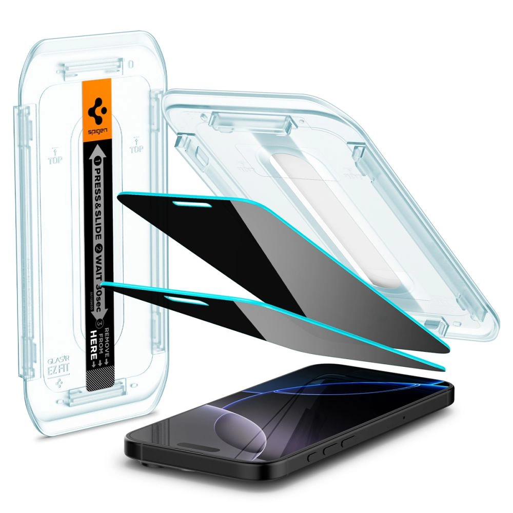 Spigen Glas.tR EZ Fit Privacy Tempered Glass for iPhone 16 Pro Max - 2 pcs.eng