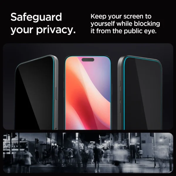 Spigen Glas.tR EZ Fit Privacy Tempered Glass for iPhone 16 Pro Max - 2 pcs.eng