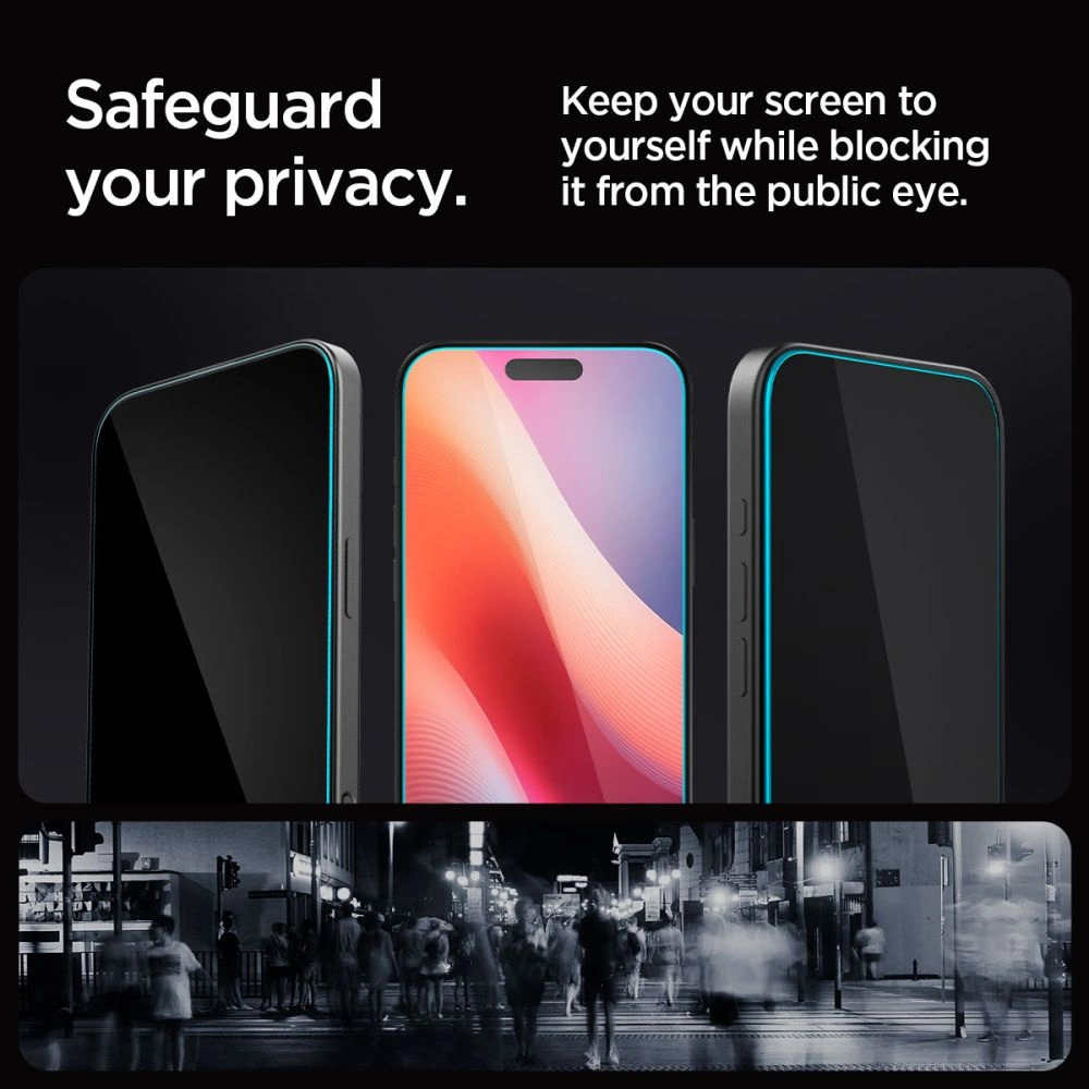 Spigen Glas.tR EZ Fit Privacy Tempered Glass for iPhone 16 Pro Max - 2 pcs.eng