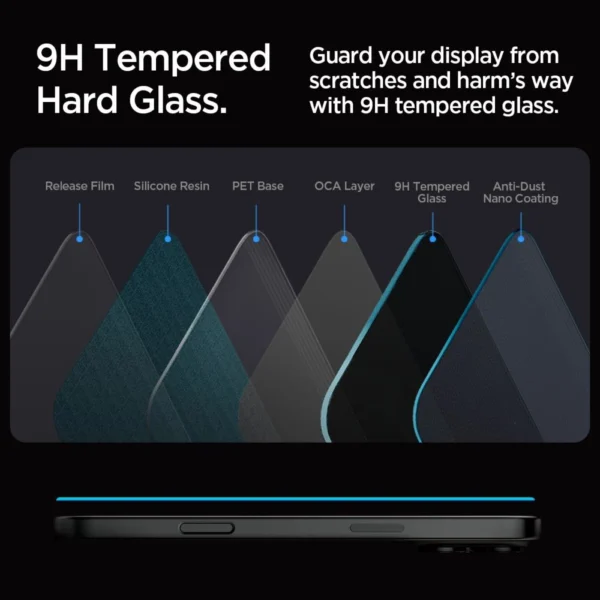 Spigen Glas.tR EZ Fit Privacy Tempered Glass for iPhone 16 Pro Max - 2 pcs.eng