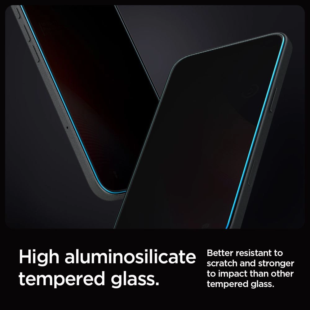 Spigen Glas.tR EZ Fit Privacy Tempered Glass for iPhone 16 Pro Max - 2 pcs.eng