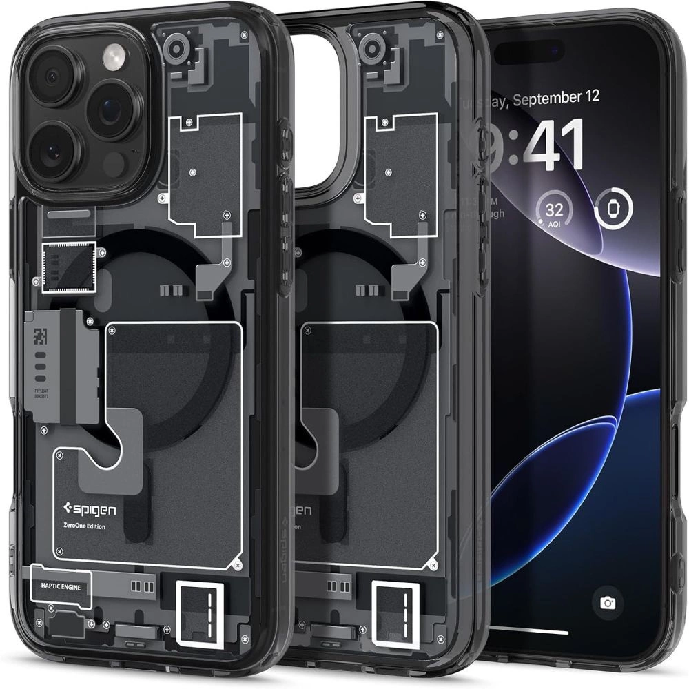 Spigen Ultra Hybrid Mag Case with MagSafe Zero One for iPhone 16 Pro Max - Dark Grayeng