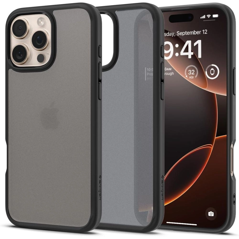Spigen Ultra Hybrid Case for iPhone 16 Pro Max - Blackeng