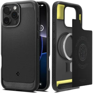 Spigen Rugged Armor MagSafe Case for iPhone 16 Pro Max - Blackeng