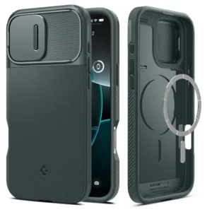 Spigen Optik Armor Mag Case with MagSafe for iPhone 16 Pro Max - Greeneng