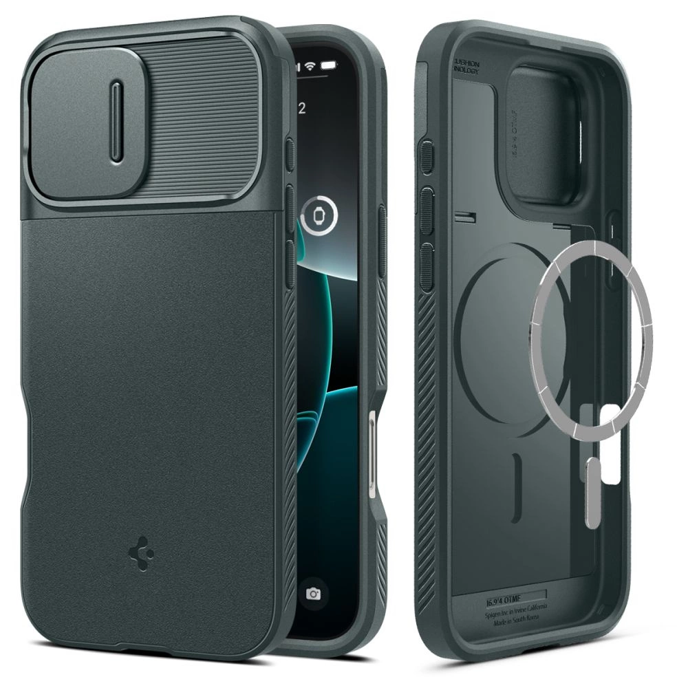 Spigen Optik Armor Mag Case with MagSafe for iPhone 16 Pro Max - Greeneng