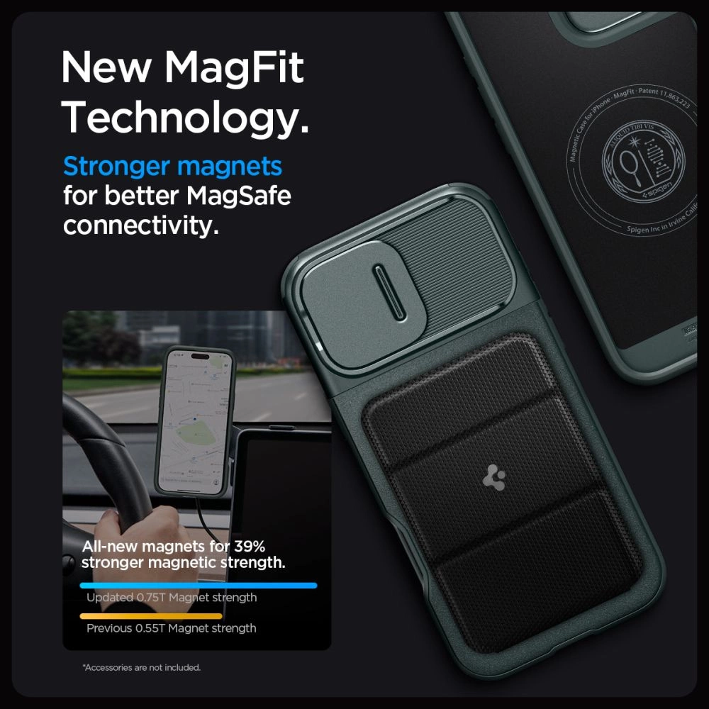 Spigen Optik Armor Mag Case with MagSafe for iPhone 16 Pro Max - Greeneng