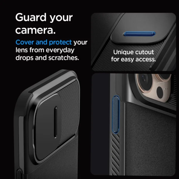 Spigen Optik Armor Mag Case with MagSafe for iPhone 16 Pro Max - Blackeng