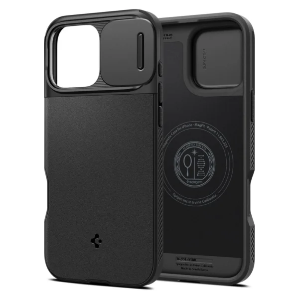 Spigen Optik Armor Mag Case with MagSafe for iPhone 16 Pro Max - Blackeng