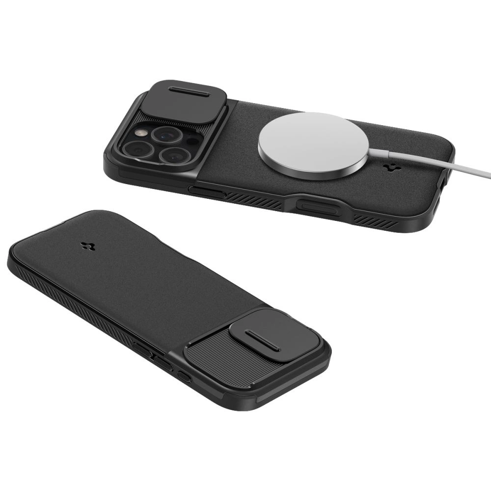 Spigen Optik Armor Mag Case with MagSafe for iPhone 16 Pro Max - Blackeng