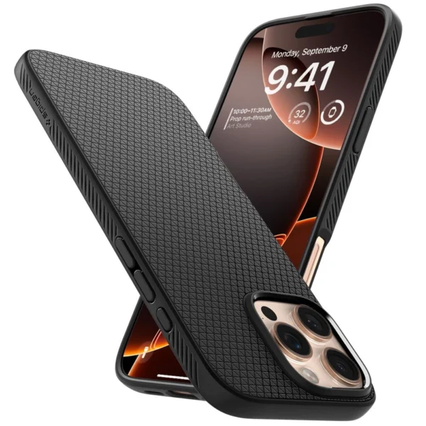 Spigen Liquid Air Case for iPhone 16 Pro Max - Blackeng