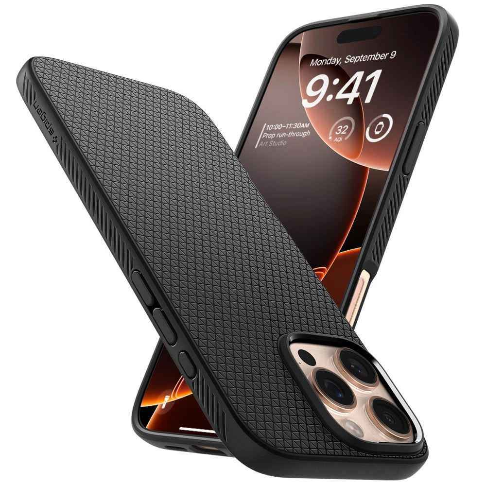Spigen Liquid Air Case for iPhone 16 Pro Max - Blackeng