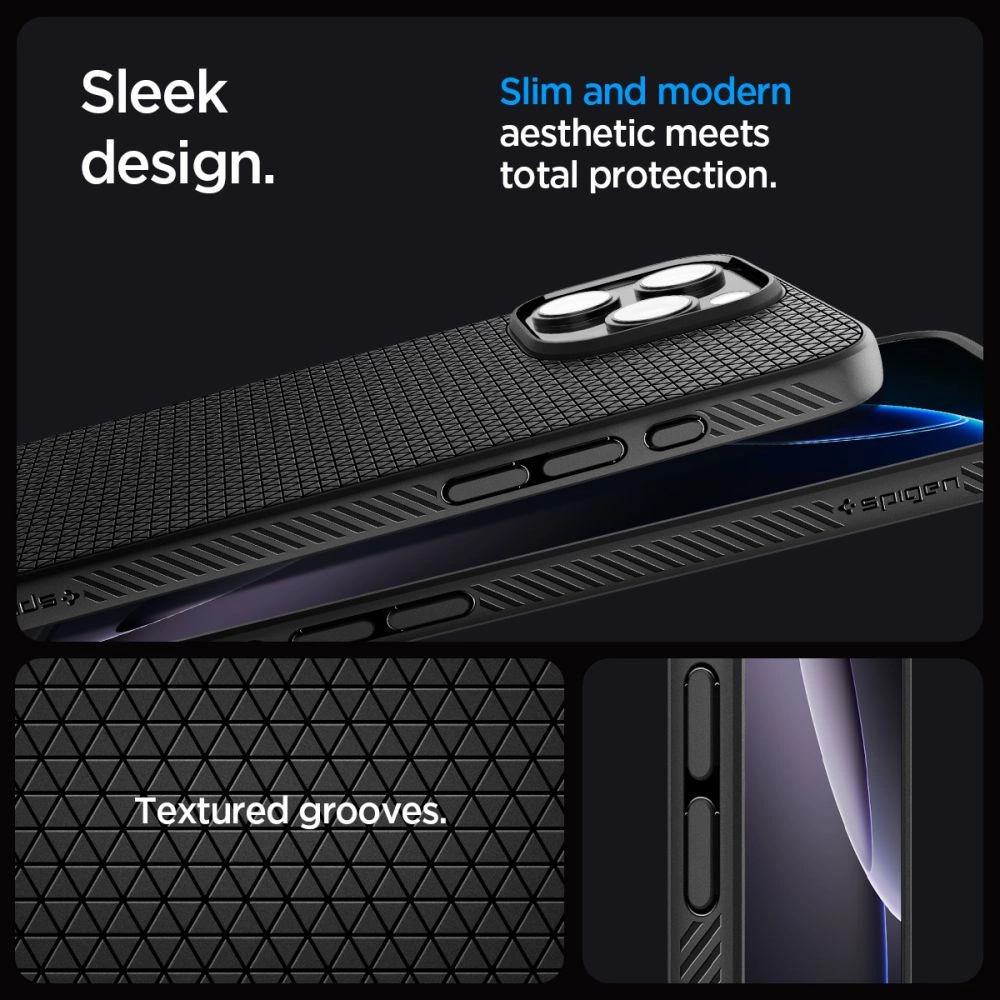 Spigen Liquid Air Case for iPhone 16 Pro Max - Blackeng