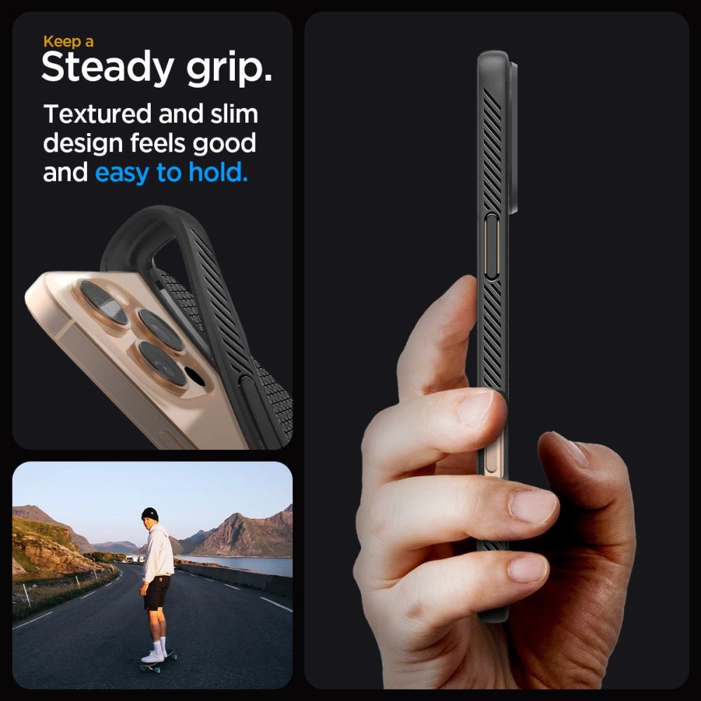 Spigen Liquid Air Case for iPhone 16 Pro Max - Blackeng