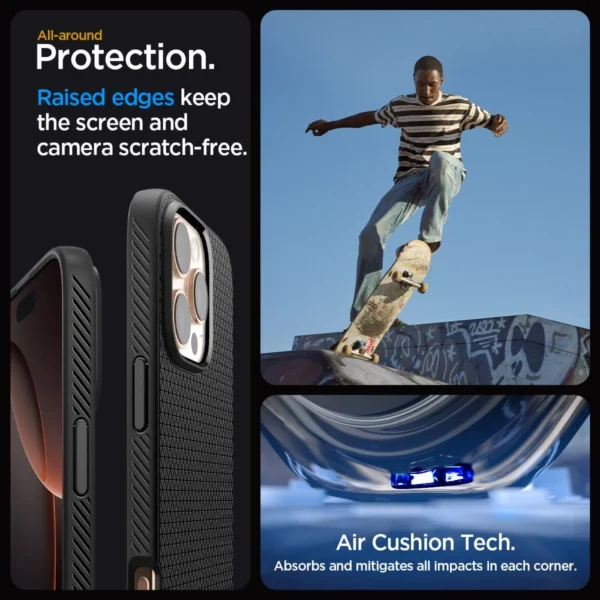 Spigen Liquid Air Case for iPhone 16 Pro Max - Blackeng