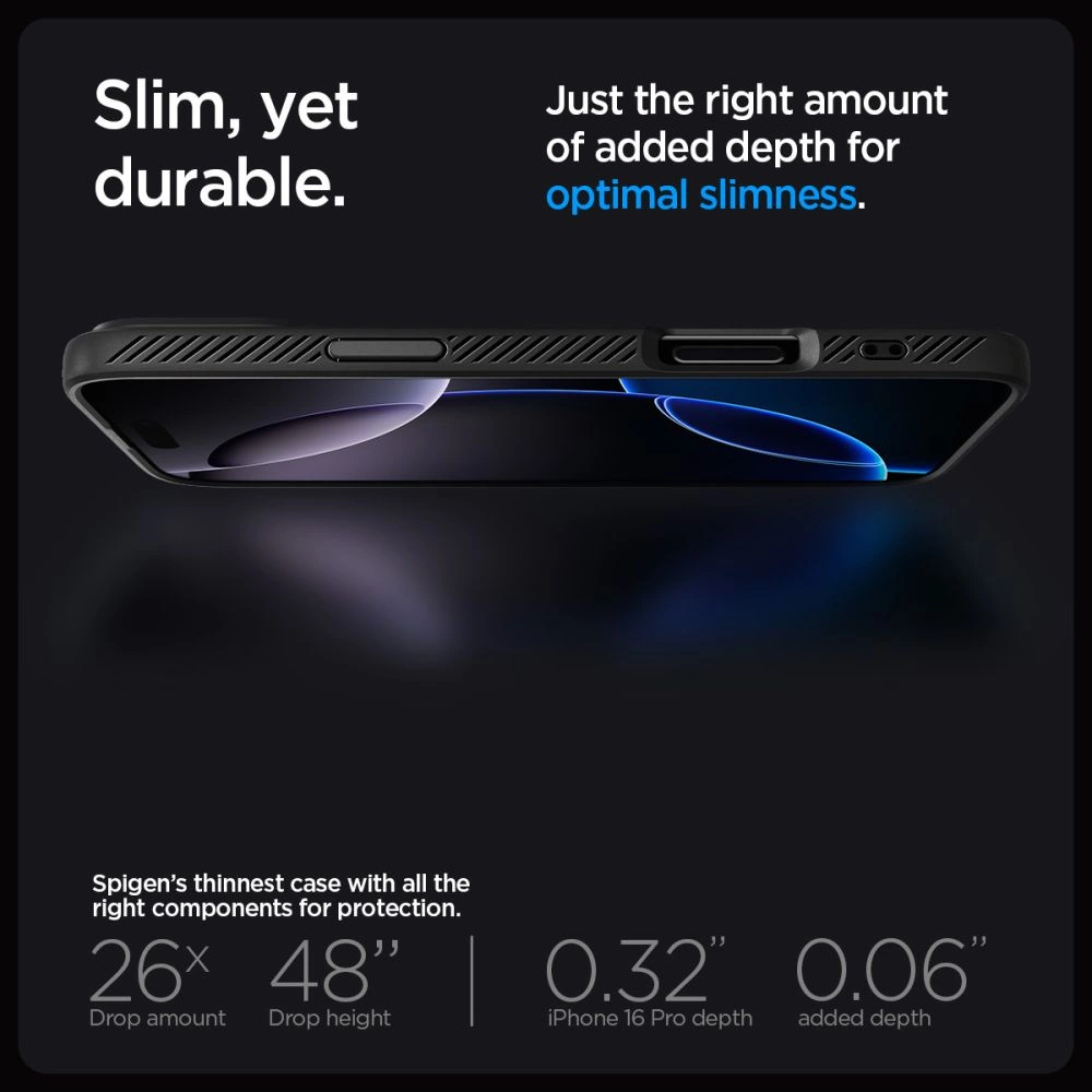 Spigen Liquid Air Case for iPhone 16 Pro Max - Blackeng