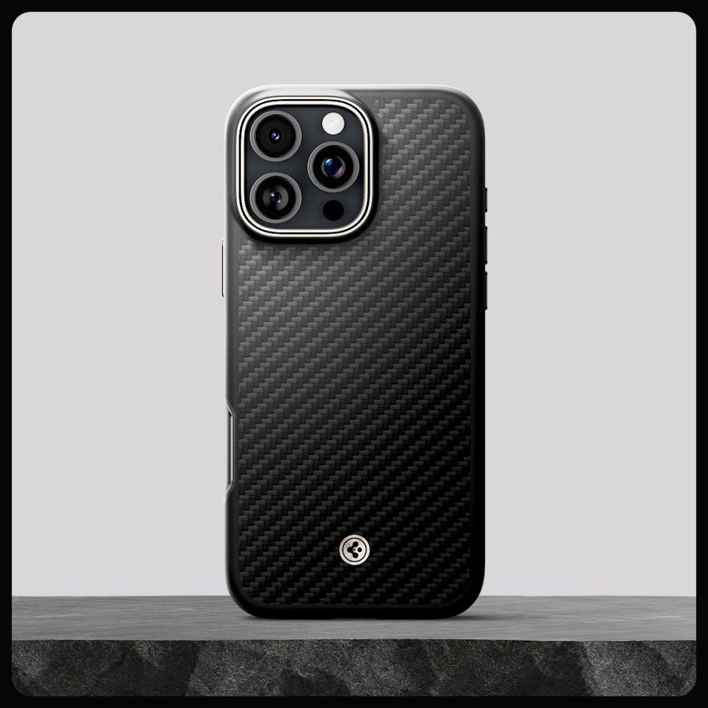 Spigen Enzo Aramid Mag Case with MagSafe for iPhone 16 Pro Max - Matte Blackeng