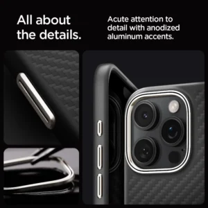 Spigen Enzo Aramid Mag Case with MagSafe for iPhone 16 Pro Max - Matte Blackeng
