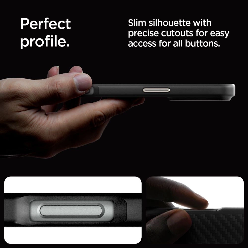 Spigen Enzo Aramid Mag Case with MagSafe for iPhone 16 Pro Max - Matte Blackeng