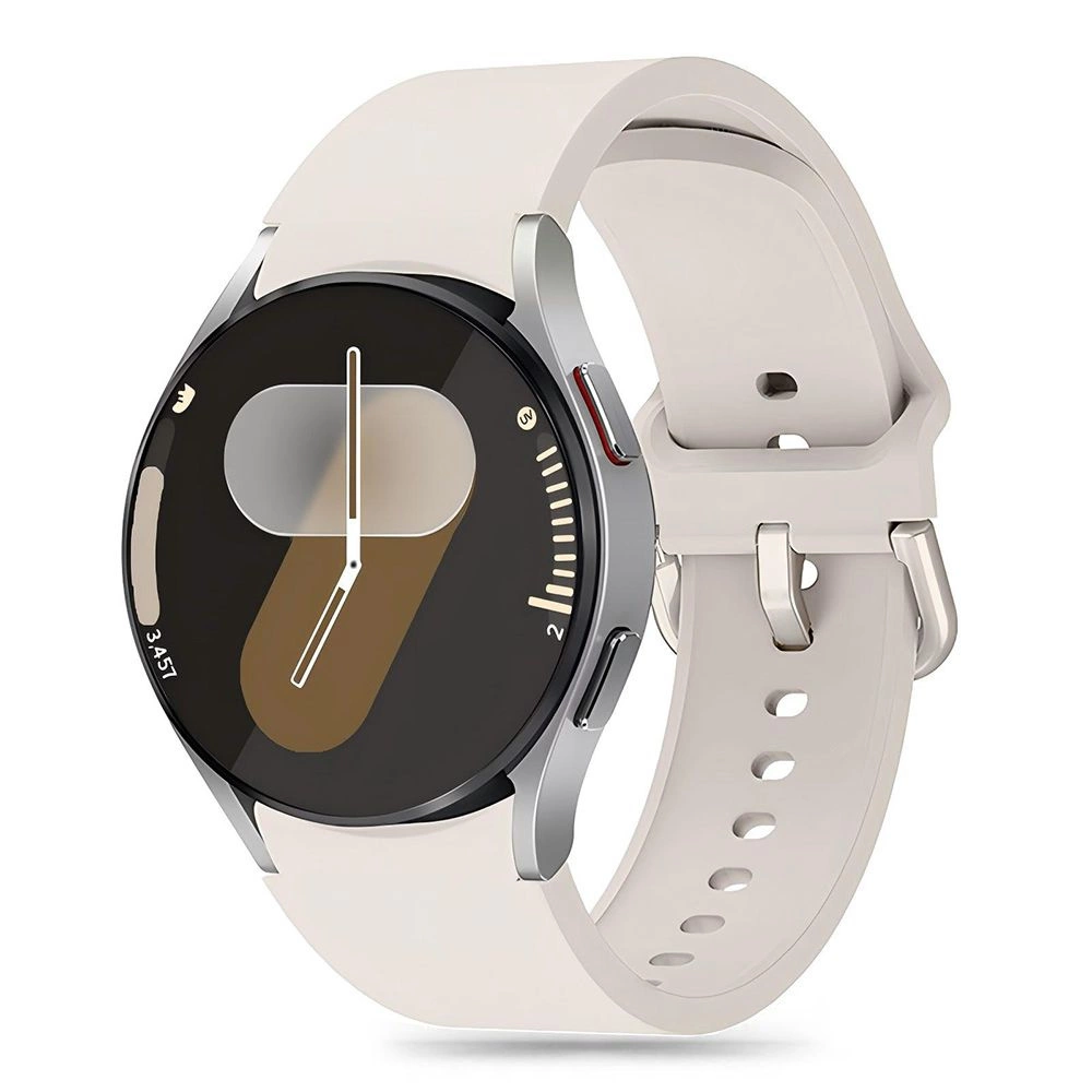 Tech-Protect Silicone Strap for Samsung Galaxy Watch 4 / 5 / 5 Pro / 6 / 7 / FE - Beigeeng