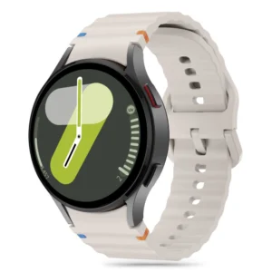 Tech-Protect Silicone Sport Strap for Samsung Galaxy Watch 4 / 5 / 5 Pro / 6 / 7 / FE - Beigeeng