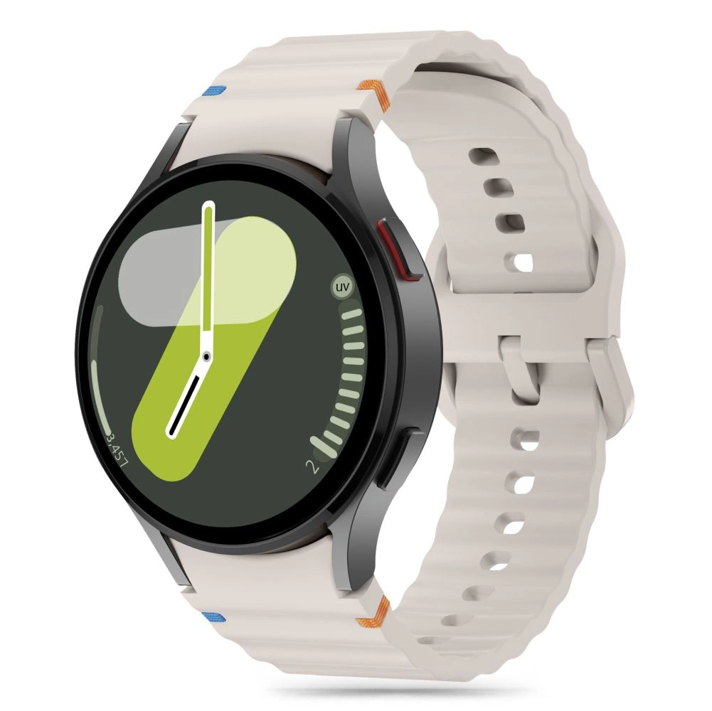 Tech-Protect Silicone Sport Strap for Samsung Galaxy Watch 4 / 5 / 5 Pro / 6 / 7 / FE - Beigeeng