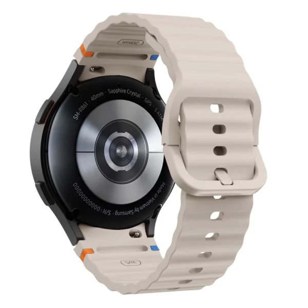 Tech-Protect Silicone Sport Strap for Samsung Galaxy Watch 4 / 5 / 5 Pro / 6 / 7 / FE - Beigeeng