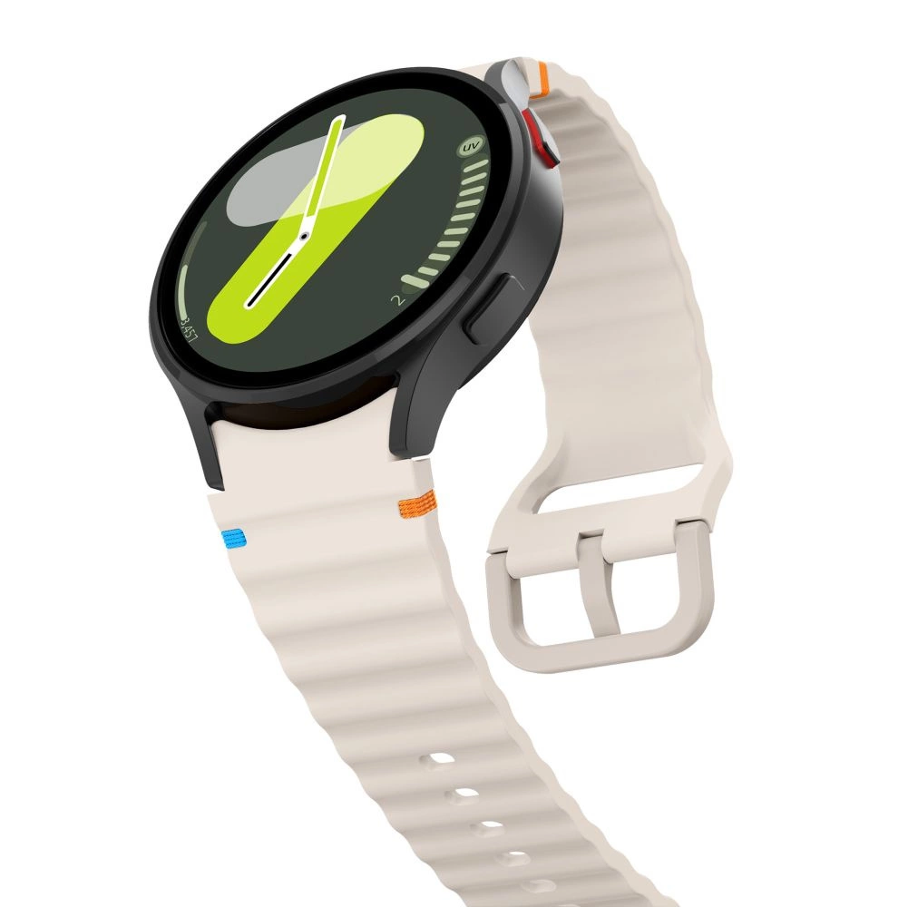 Tech-Protect Silicone Sport Strap for Samsung Galaxy Watch 4 / 5 / 5 Pro / 6 / 7 / FE - Beigeeng