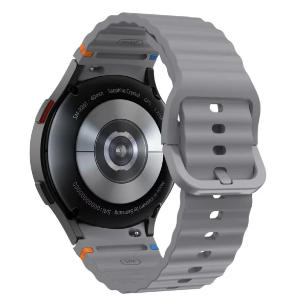 Tech-Protect Silicone Sport Strap for Samsung Galaxy Watch 4 / 5 / 5 Pro / 6 / 7 / FE - Grayeng