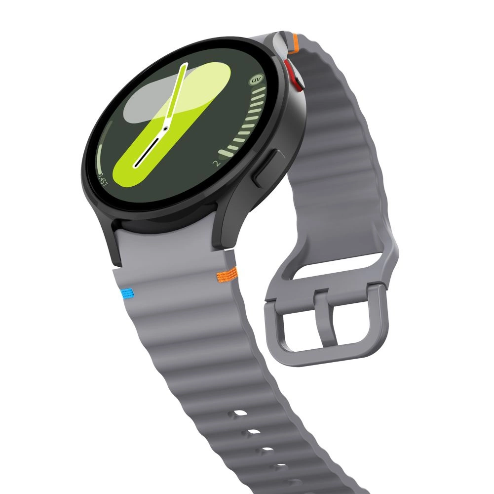 Tech-Protect Silicone Sport Strap for Samsung Galaxy Watch 4 / 5 / 5 Pro / 6 / 7 / FE - Grayeng