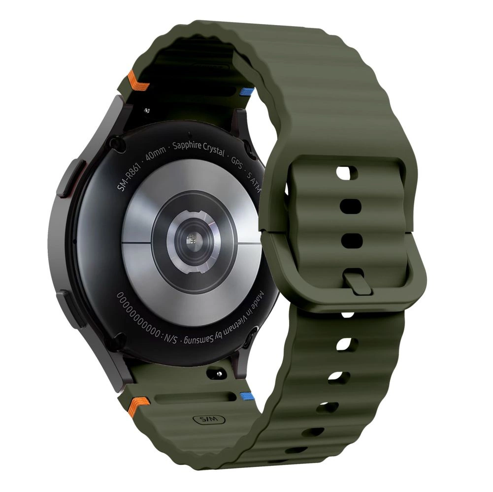 Tech-Protect Silicone Sport Strap for Samsung Galaxy Watch 4 / 5 / 5 Pro / 6 / 7 / FE - Greeneng