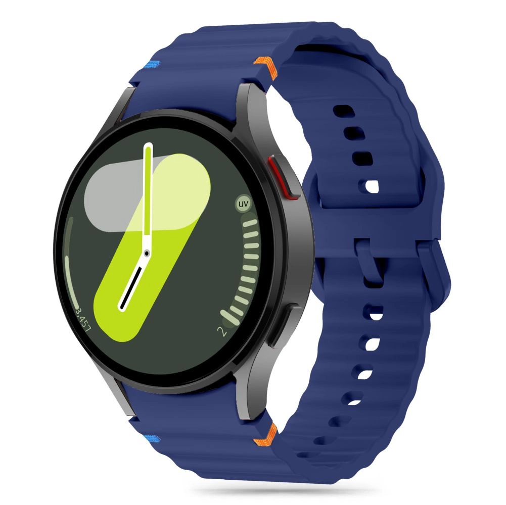 Tech-Protect Silicone Sport Strap for Samsung Galaxy Watch 4 / 5 / 5 Pro / 6 / 7 / FE - Blueeng