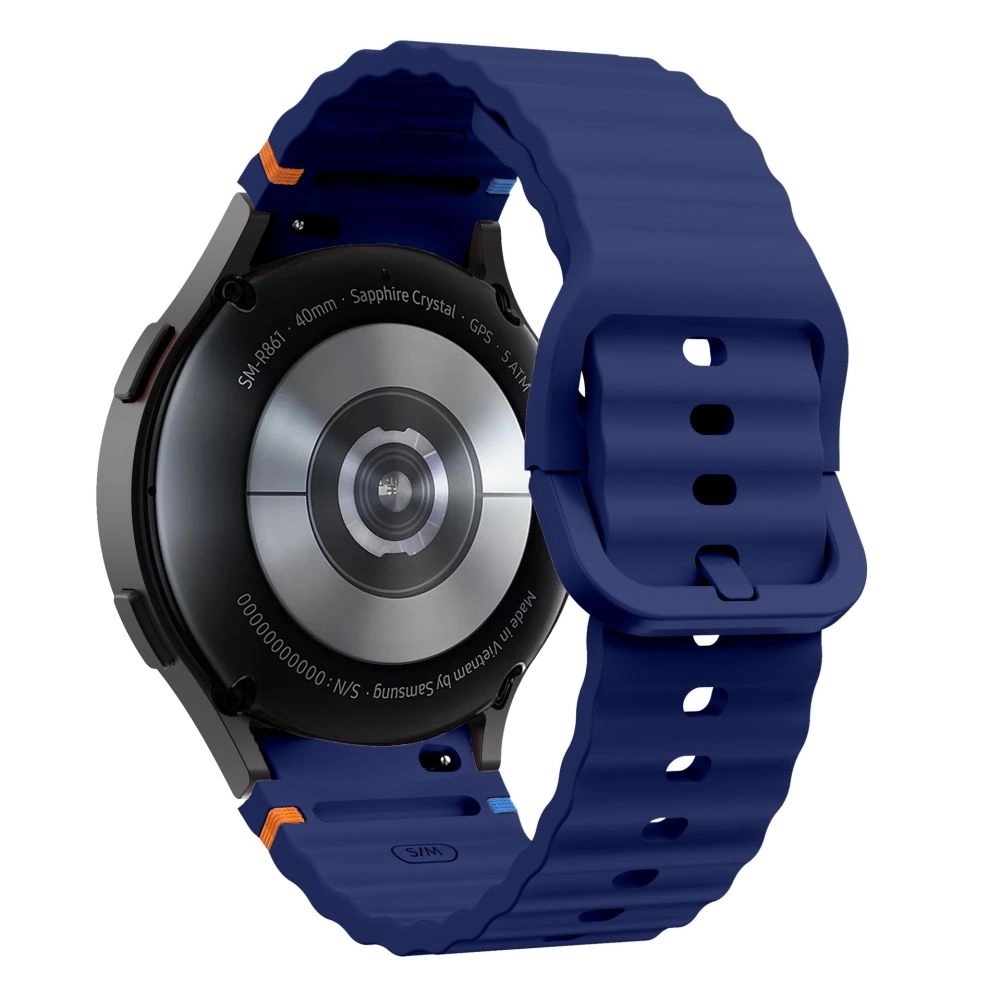 Tech-Protect Silicone Sport Strap for Samsung Galaxy Watch 4 / 5 / 5 Pro / 6 / 7 / FE - Blueeng