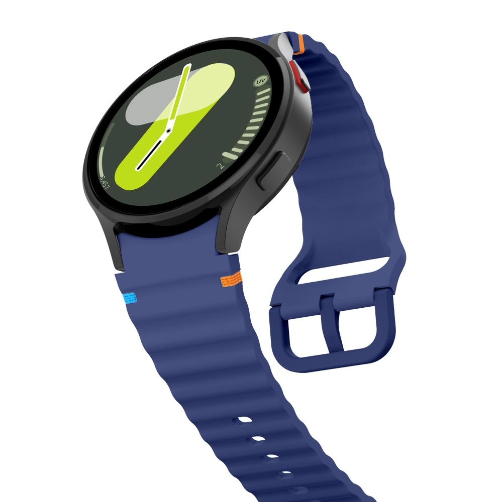 Tech-Protect Silicone Sport Strap for Samsung Galaxy Watch 4 / 5 / 5 Pro / 6 / 7 / FE - Blueeng