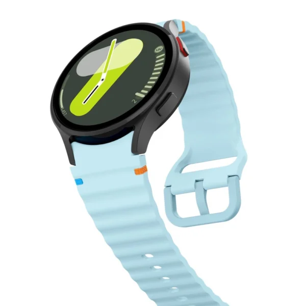 Tech-Protect Silicone Sport Strap for Samsung Galaxy Watch 4 / 5 / 5 Pro / 6 / 7 / FE - Blueeng