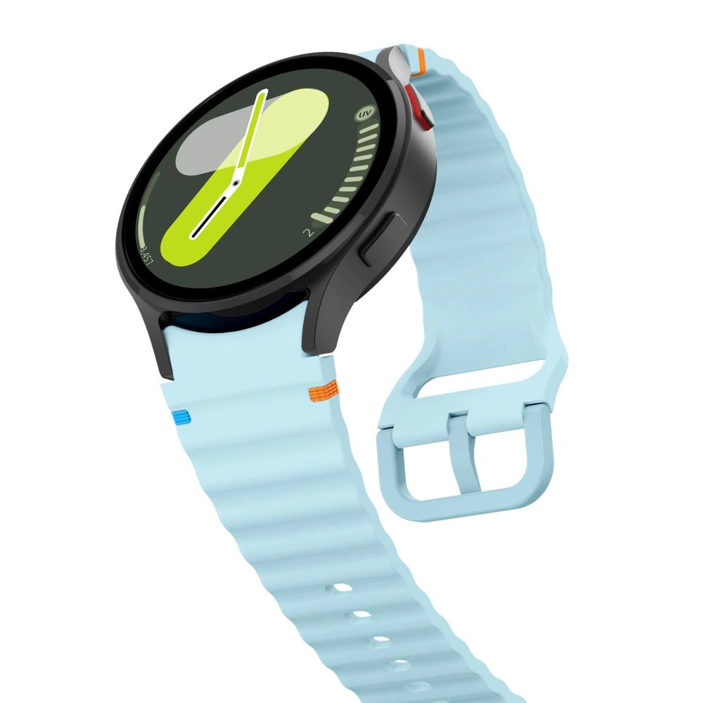 Tech-Protect Silicone Sport Strap for Samsung Galaxy Watch 4 / 5 / 5 Pro / 6 / 7 / FE - Blueeng