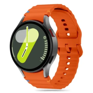 Tech-Protect Silicone Sport Strap for Samsung Galaxy Watch 4 / 5 / 5 Pro / 6 / 7 / FE - Orangeeng
