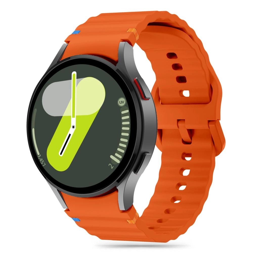 Tech-Protect Silicone Sport Strap for Samsung Galaxy Watch 4 / 5 / 5 Pro / 6 / 7 / FE - Orangeeng