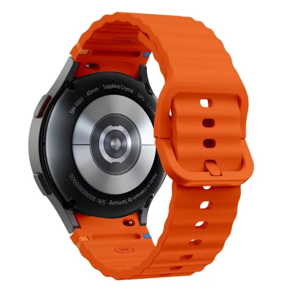Tech-Protect Silicone Sport Strap for Samsung Galaxy Watch 4 / 5 / 5 Pro / 6 / 7 / FE - Orangeeng