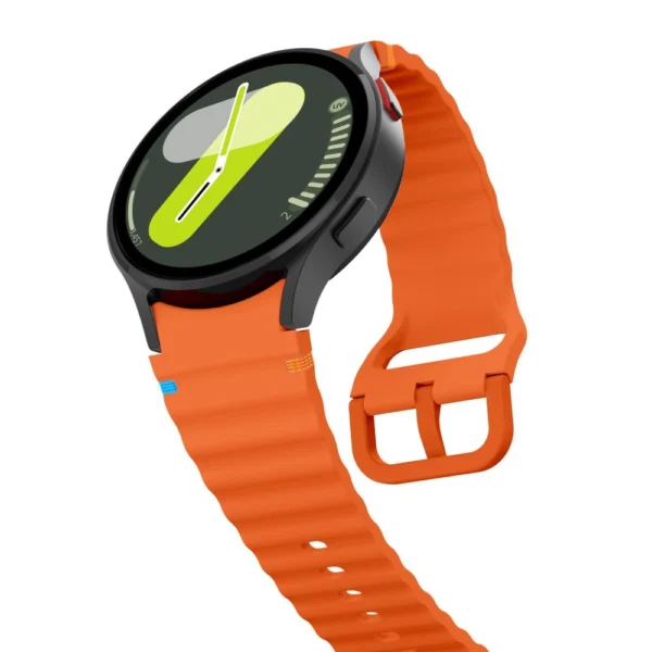 Tech-Protect Silicone Sport Strap for Samsung Galaxy Watch 4 / 5 / 5 Pro / 6 / 7 / FE - Orangeeng