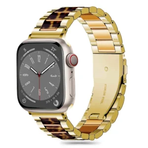 Tech-Protect Modern Apple Watch Strap 4 / 5 / 6 / 7 / 8 / 9 / SE (38 / 40 / 41 mm) - Gold / Leopardeng