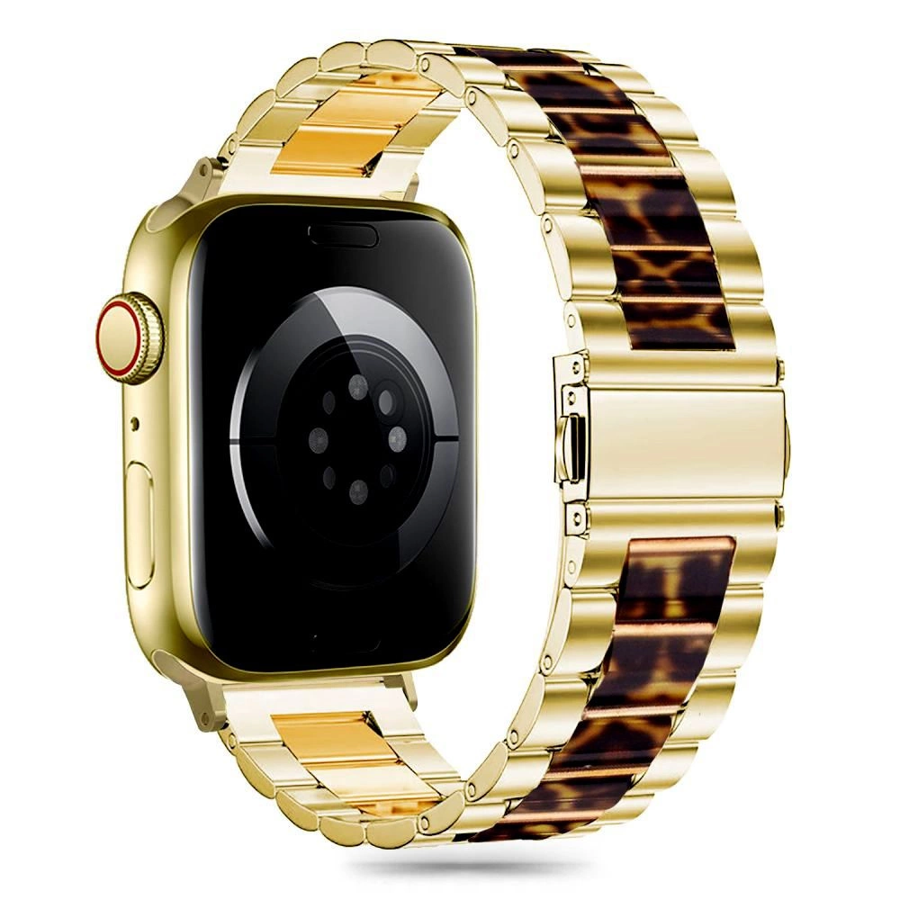 Tech-Protect Modern Apple Watch Strap 4 / 5 / 6 / 7 / 8 / 9 / SE (38 / 40 / 41 mm) - Gold / Leopardeng