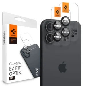 Tempered Glass for Spigen Glass tR EZ Fit Optik Pro for iPhone 16 Plus Camera (2 pcs.) - Blackeng