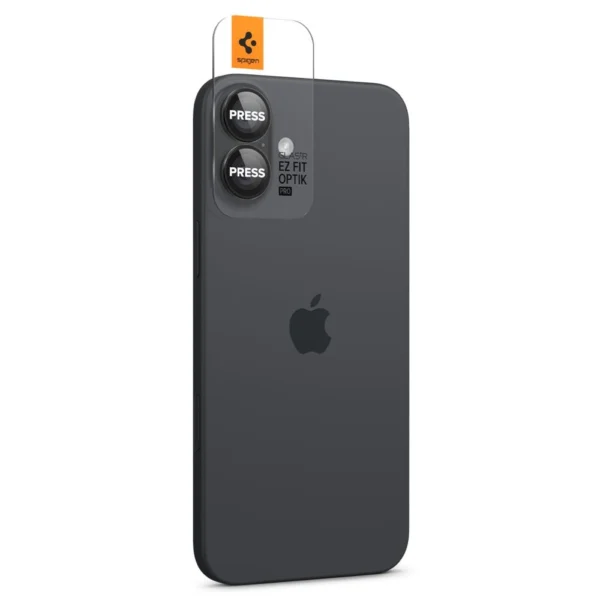 Tempered Glass for Spigen Glass tR EZ Fit Optik Pro for iPhone 16 Plus Camera (2 pcs.) - Blackeng