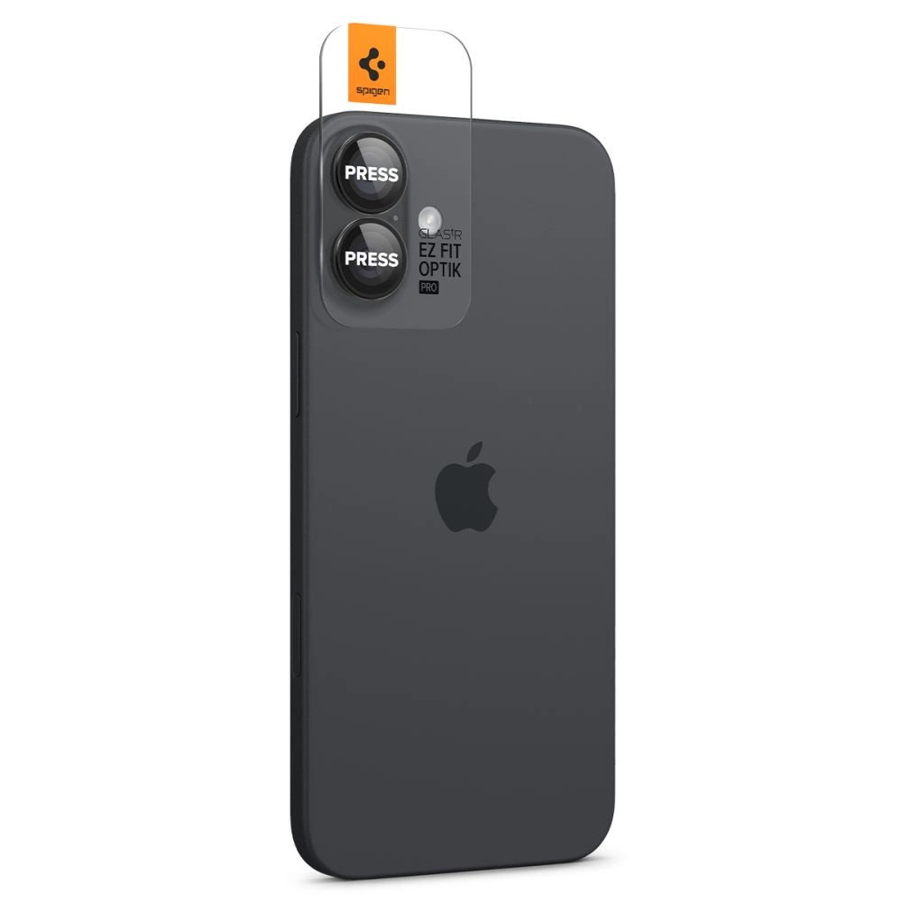 Tempered Glass for Spigen Glass tR EZ Fit Optik Pro for iPhone 16 Plus Camera (2 pcs.) - Blackeng